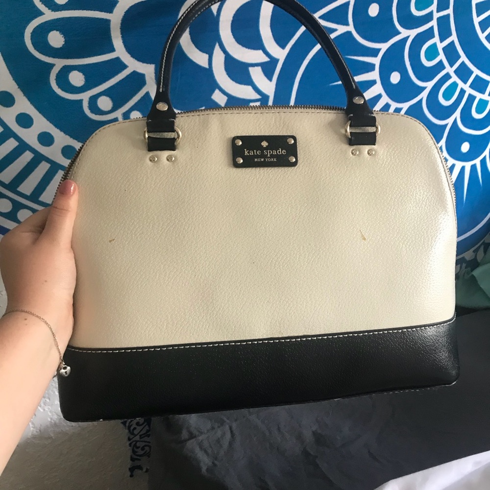 Kate Spade Wellesley Rachelle Black and Cream Bag